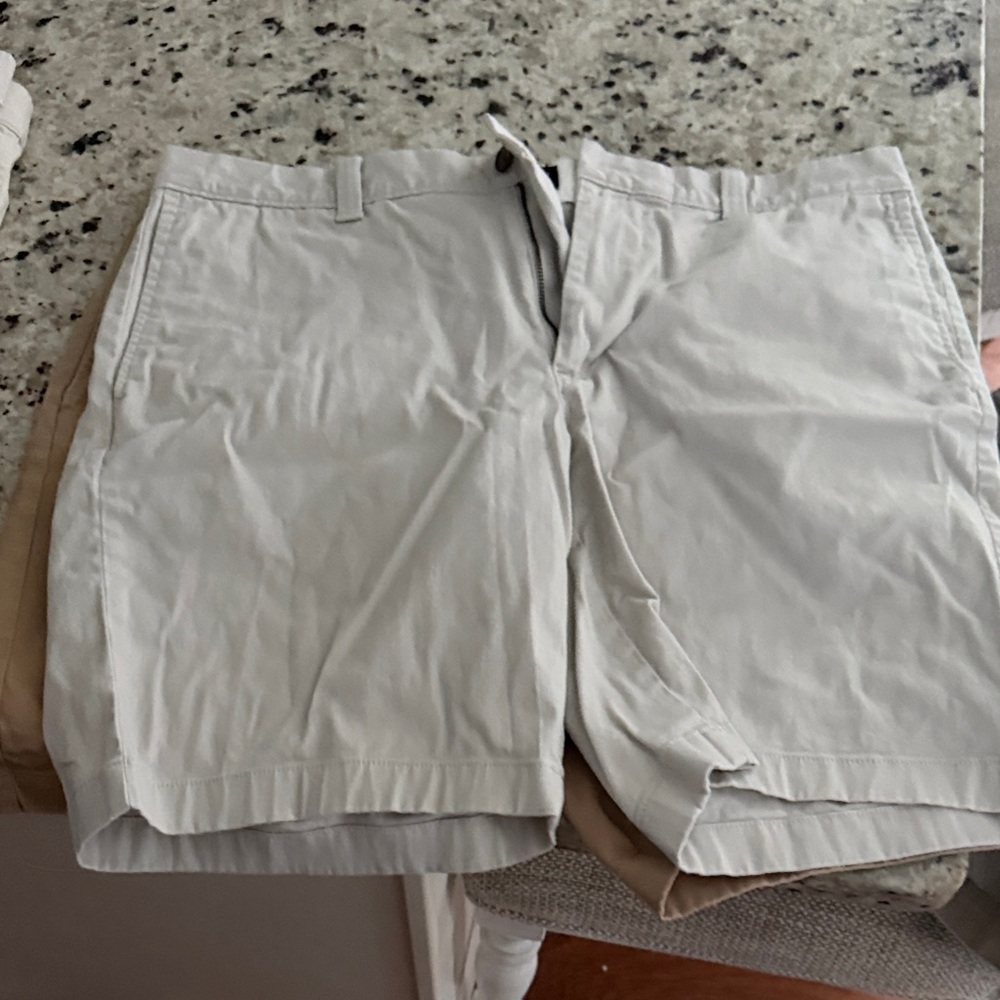 J. Crew Men's Light Gray Flat Front Shorts